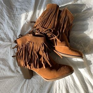 Mossimo Fringe Heeled Booties
